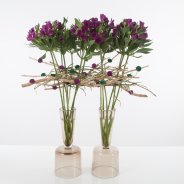 Eigenwijs tweedelig Alstroemeria boeket open bloemen