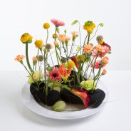 Zomers design in zwart steekschuim - Pim van den Akker - Flower Factor