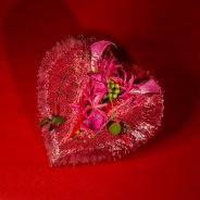 Valentijnshart met Nerine en Calla