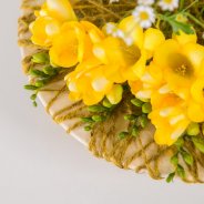 close up vrolijk Freesia 'tuintje' van Chantal Vollenbroek