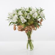 Natuurlijk Alstroemeria boeket met open bloemen