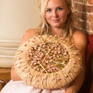 Rustiek Kalanchoe bruidswerk - close-up