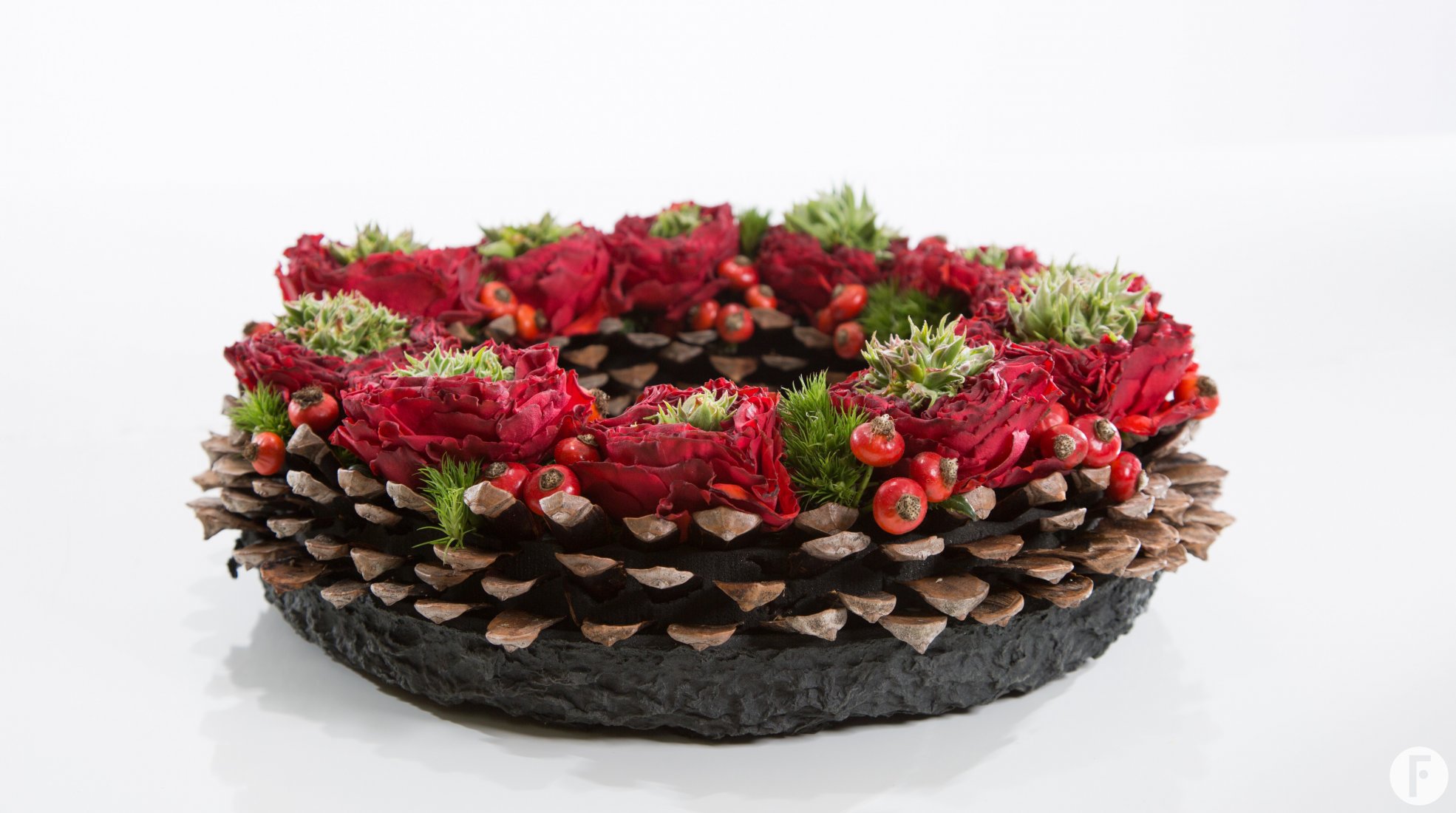 com-four 3 x potgrond voor bloemstukken in ringvorm - bloemenschuim voor verse bloemen - spons om te knutselen voor bruiloft, Pasen en verjaardag (03 stuks - ring