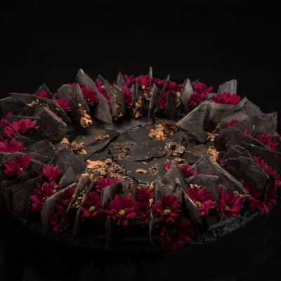 Krans met chrysant Purple Star