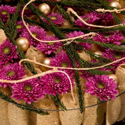 Kerst bloemwerk met Romance Purple