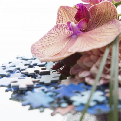 Puzzelstukjes boeket