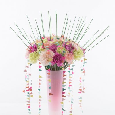 Vrolijk boeket met Anjers