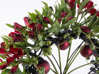 Waaiervormig Alstroemeria kerst boeket