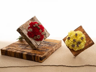 Vierkante anjerboeketten