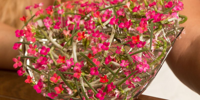 Florale bruidsarmband met Kalanchoe