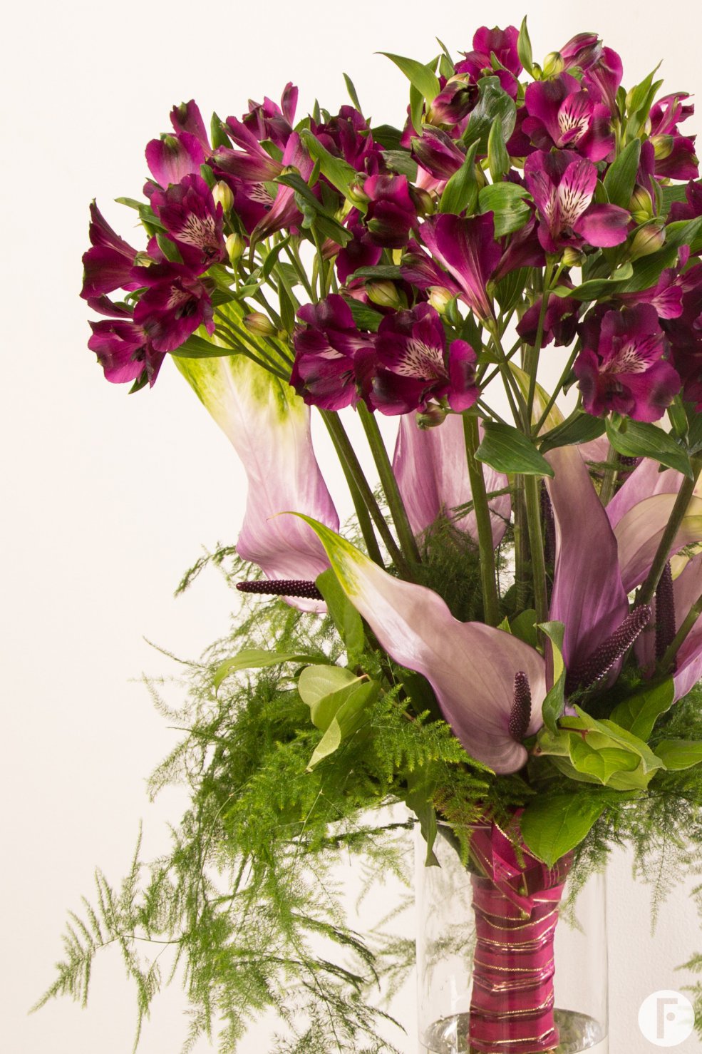 Alstroemeria boeket met Anthuriums van Pauline Brouwer - fotografie Flower Factor
