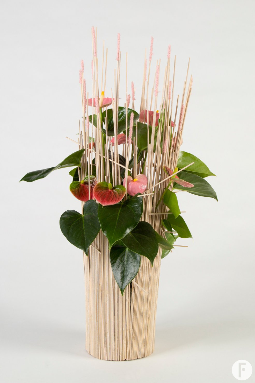roze Anthurium arrangement - Pim van den Akker - Flower Factor