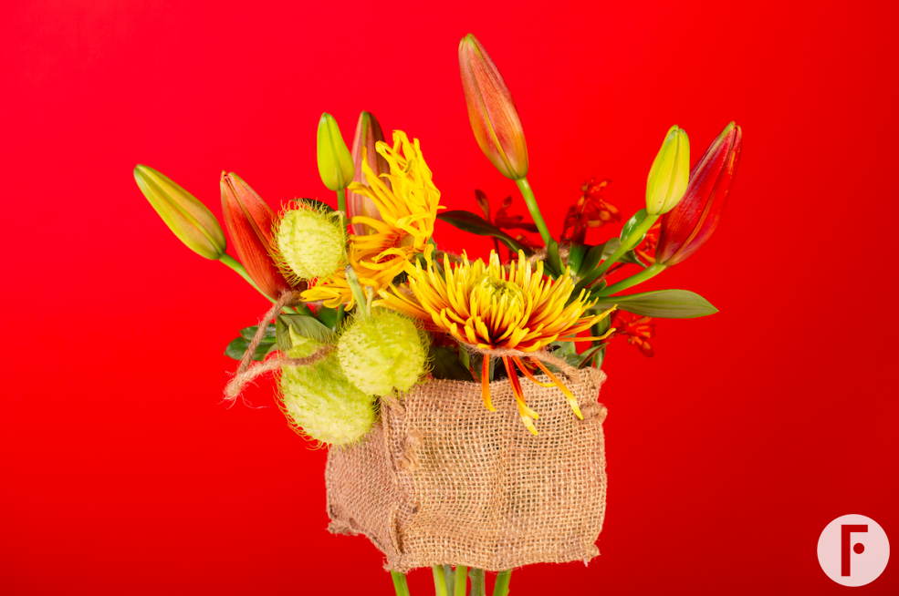 Frameboeket met kant- en klare bloemisterij artikelen - Flower Factor
