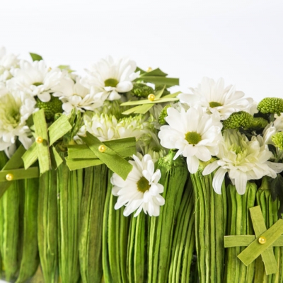 Lente compositie met chrysanten