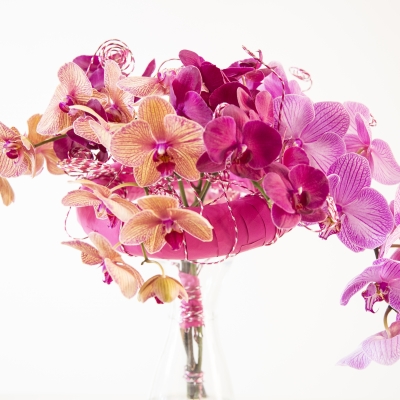 Boeket met Phalaenopsis van Ichtus Flowers