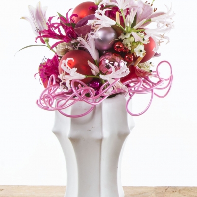 Stralend kerstboeket met 'Flashy Wire'