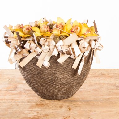 Met dubbele knoop decoraties