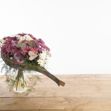 Valentijnshart van chrysanten