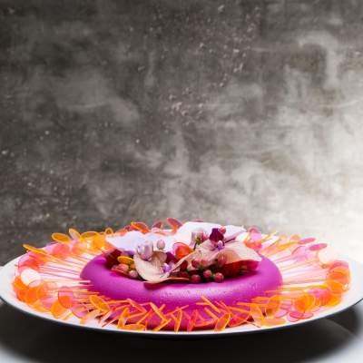 Fluorescent and fun summer style flower arrangement