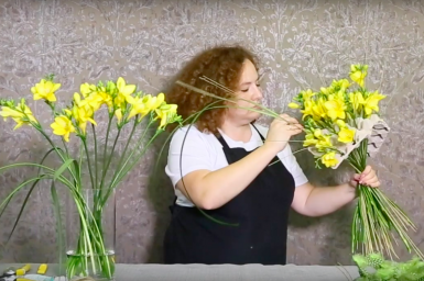 Bloemwerk met Freesia's